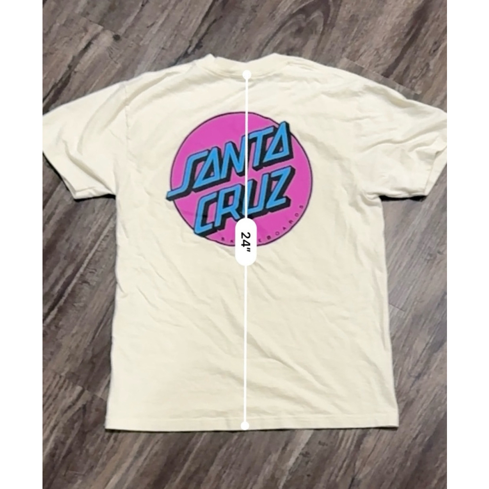 Santa Cruz Mens Other Dot Cream Graphic Print T-Shirt Size Small - Picture 5 of 10